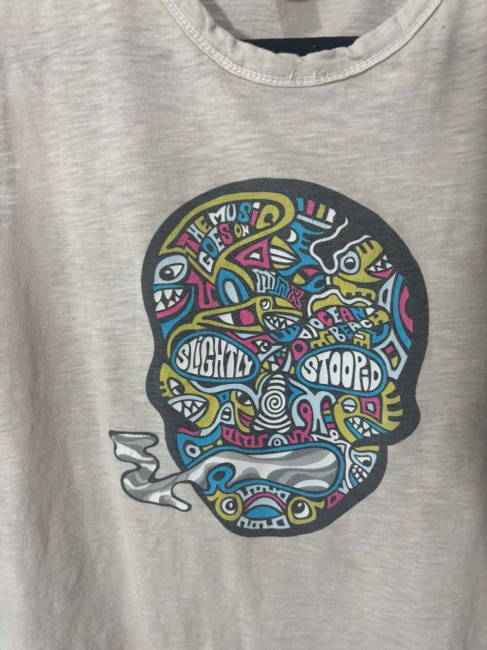 Slightly Stoopid Smoking Skull Danny Steinman Graphic Tank Top Size Womens S